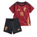 Camisa de Futebol Bélgica Romelu Lukaku #10 Equipamento Principal Infantil Europeu 2024 Manga Curta (+ Calças curtas)